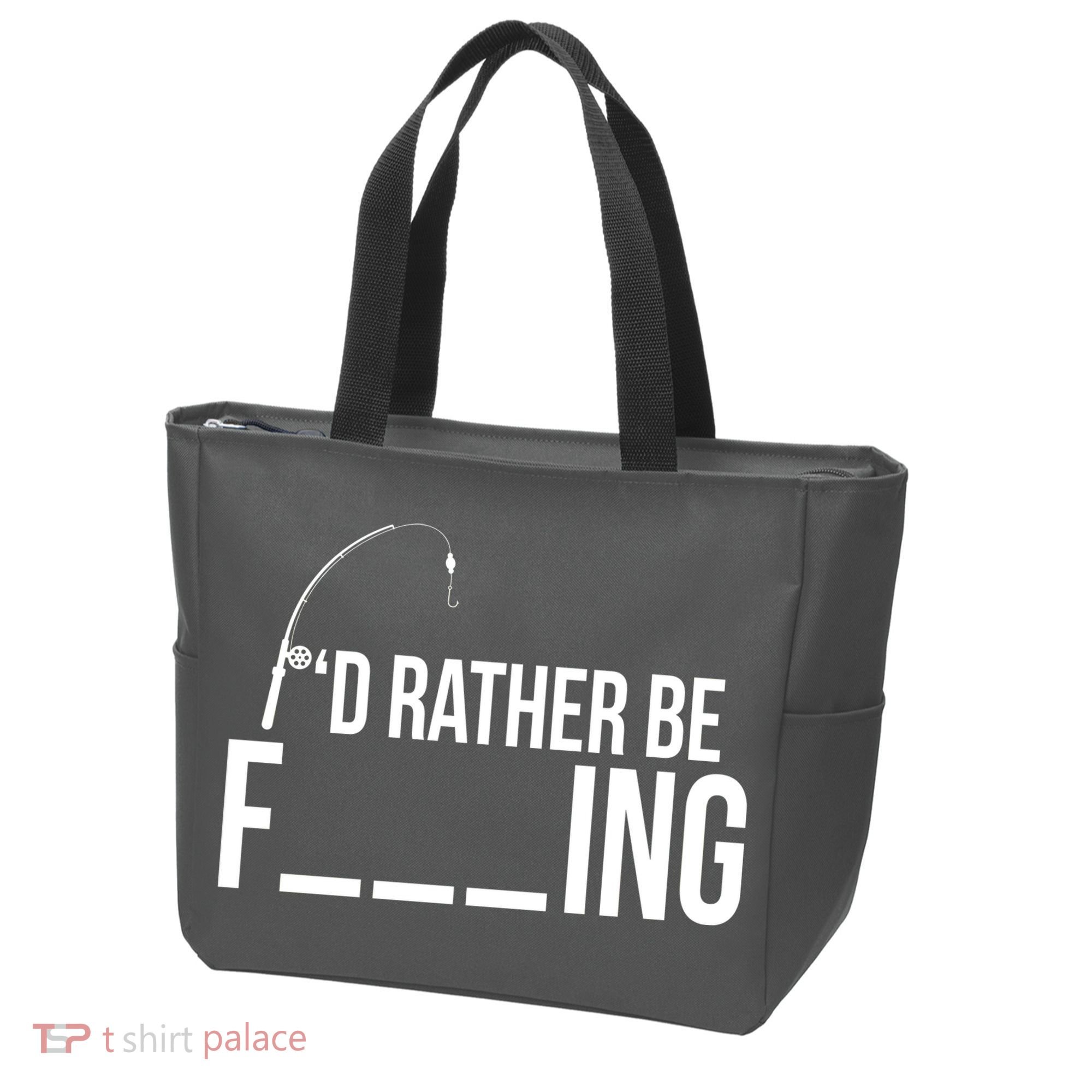 I'd Rather Be Fishing Funny Fisherman Tote Bag