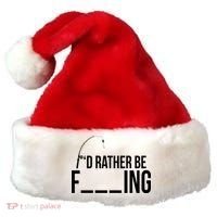 I'd Rather Be Fishing Funny Fisherman Santa Hat thumb 0