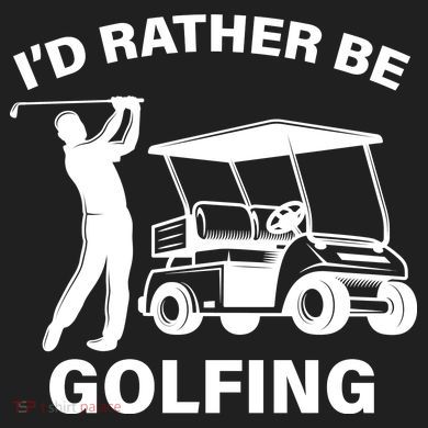 I'd Rather Be Golfing 7 Panel Mesh Trucker Snapback Hat