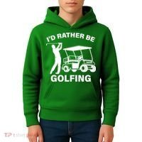 I'd Rather Be Golfing Kids Hoodie thumb 4
