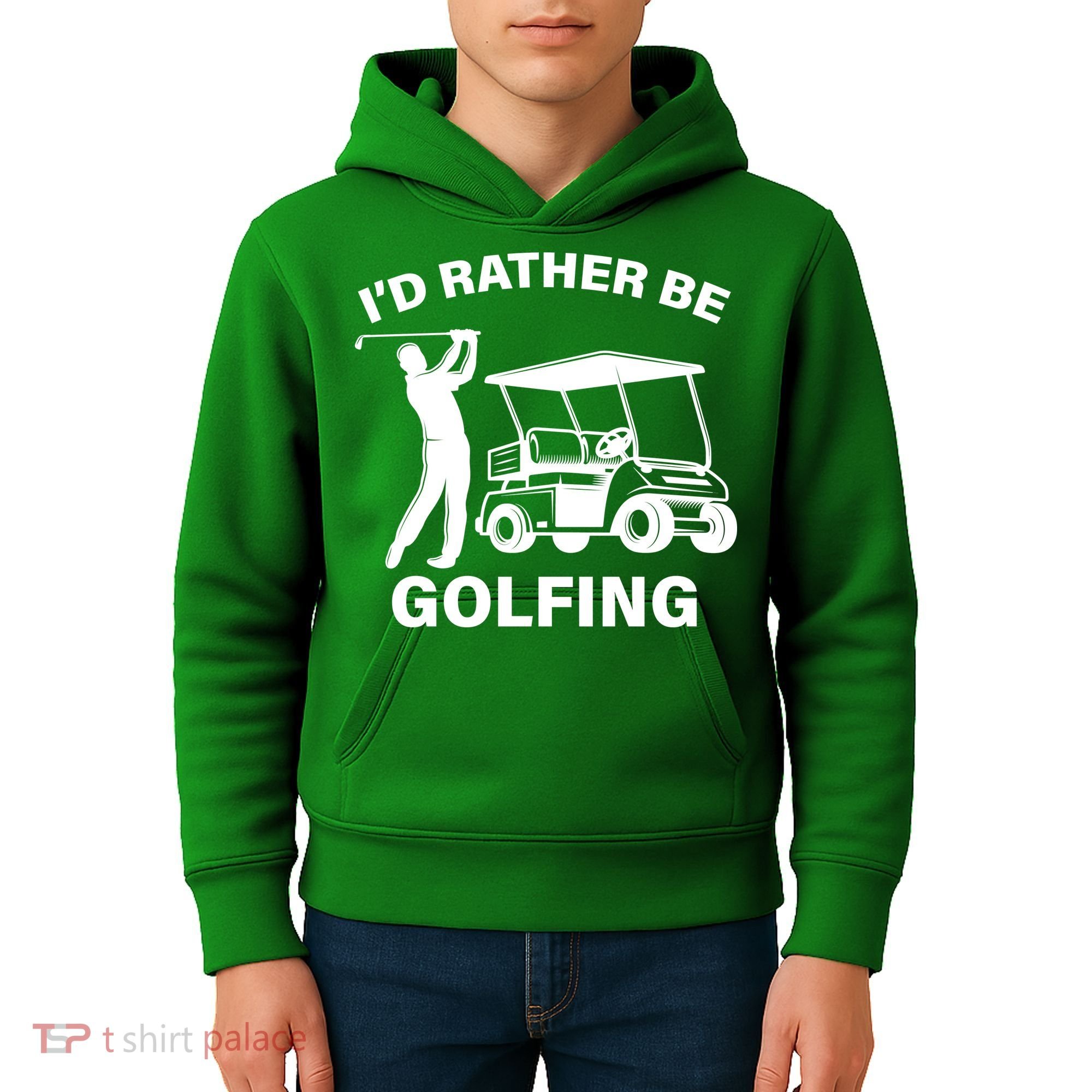 I'd Rather Be Golfing Kids Hoodie