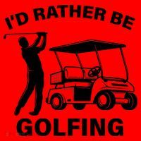 I'd Rather Be Golfing Santa Hat thumb 1