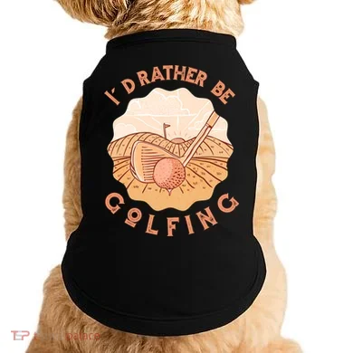 I'd Rather Be Golfing Funny Golf Hobby Doggie Tank