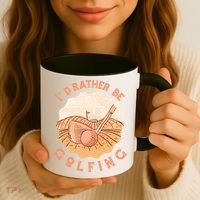 I'd Rather Be Golfing Funny Golf Hobby Coffee Mug thumb 3