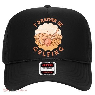 I'd Rather Be Golfing Funny Golf Hobby Hat