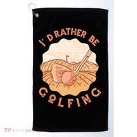 I'd Rather Be Golfing Funny Golf Hobby Golf Towel thumb 0