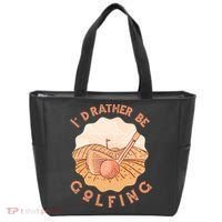 I'd Rather Be Golfing Funny Golf Hobby Tote Bag thumb 0