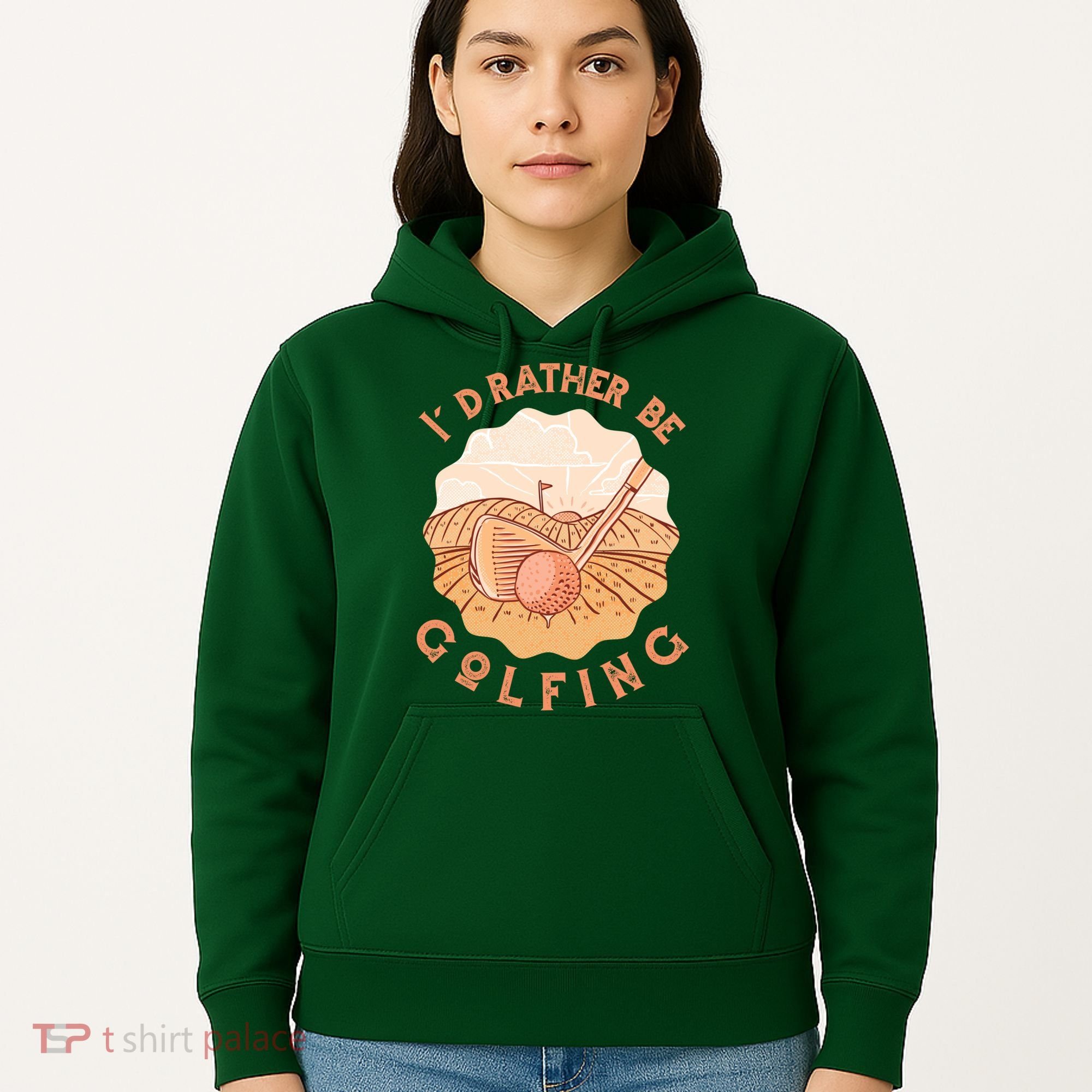 I'd Rather Be Golfing Funny Golf Hobby Hoodie