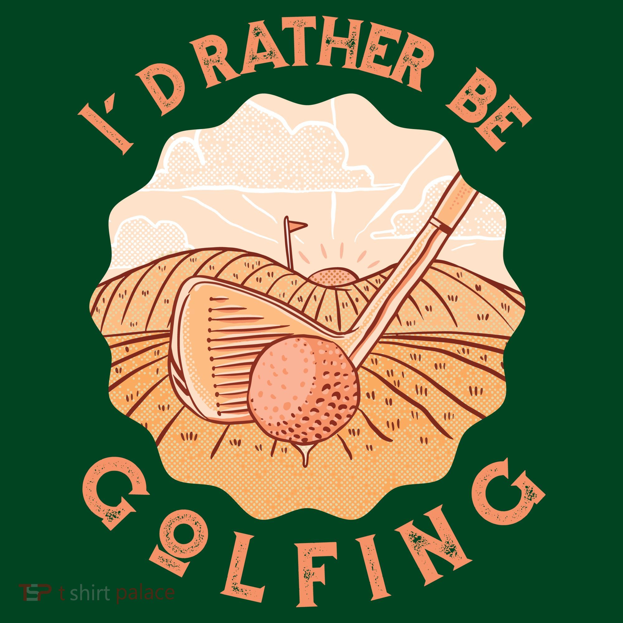 I'd Rather Be Golfing Funny Golf Hobby Mousepad