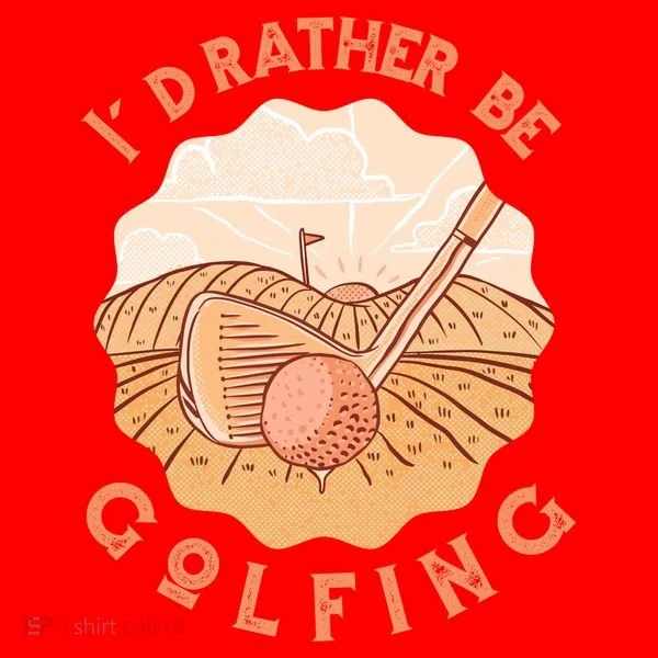 I'd Rather Be Golfing Funny Golf Hobby Santa Hat