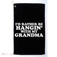 I'd Rather Be Hangin' With My Grandma Golf Towel thumb 0