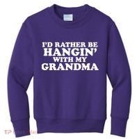 I'd Rather Be Hangin' With My Grandma Kids Sweatshirt thumb 0