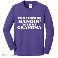I'd Rather Be Hangin' With My Grandma Kids Long Sleeve Shirt thumb 0