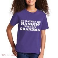 I'd Rather Be Hangin' With My Grandma Kids T-Shirt thumb 2