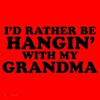 I'd Rather Be Hangin' With My Grandma Santa Hat thumb 1