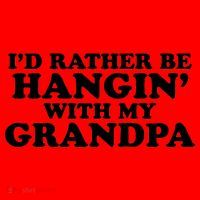 I'd Rather Be Hangin' With My Grandpa Santa Hat thumb 1