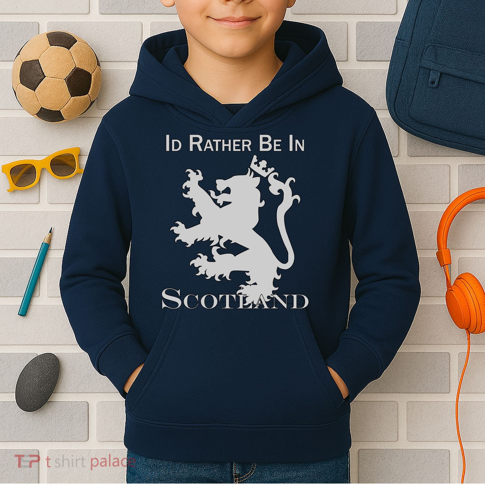 Id Rather Be In Scotland Kids Hoodie