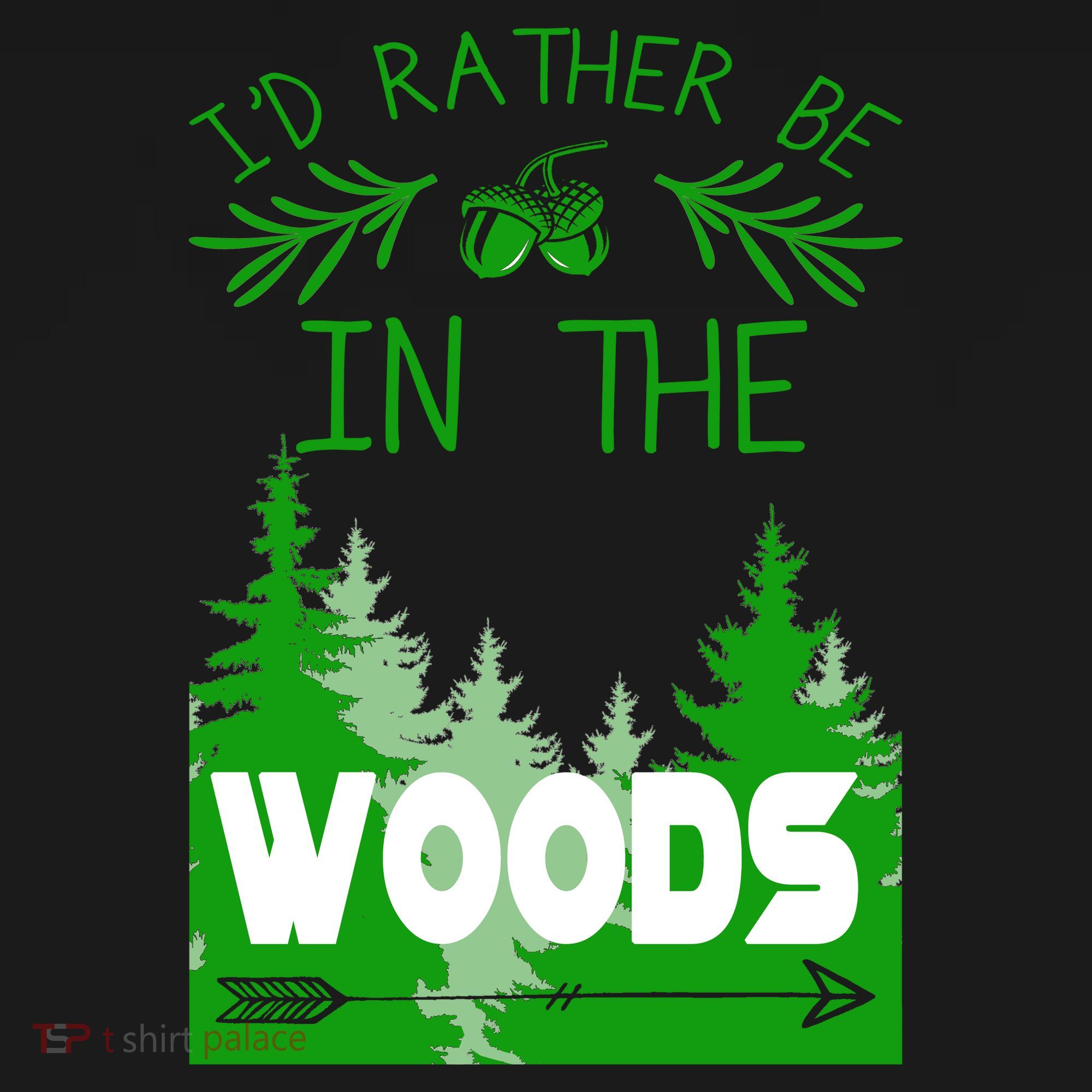 I'd Rather Be In The Woods Funny Hiking Coaster