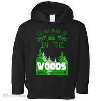 I'd Rather Be In The Woods Funny Hiking Toddler Hoodie thumb 0