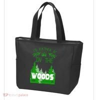 I'd Rather Be In The Woods Funny Hiking Tote Bag thumb 3