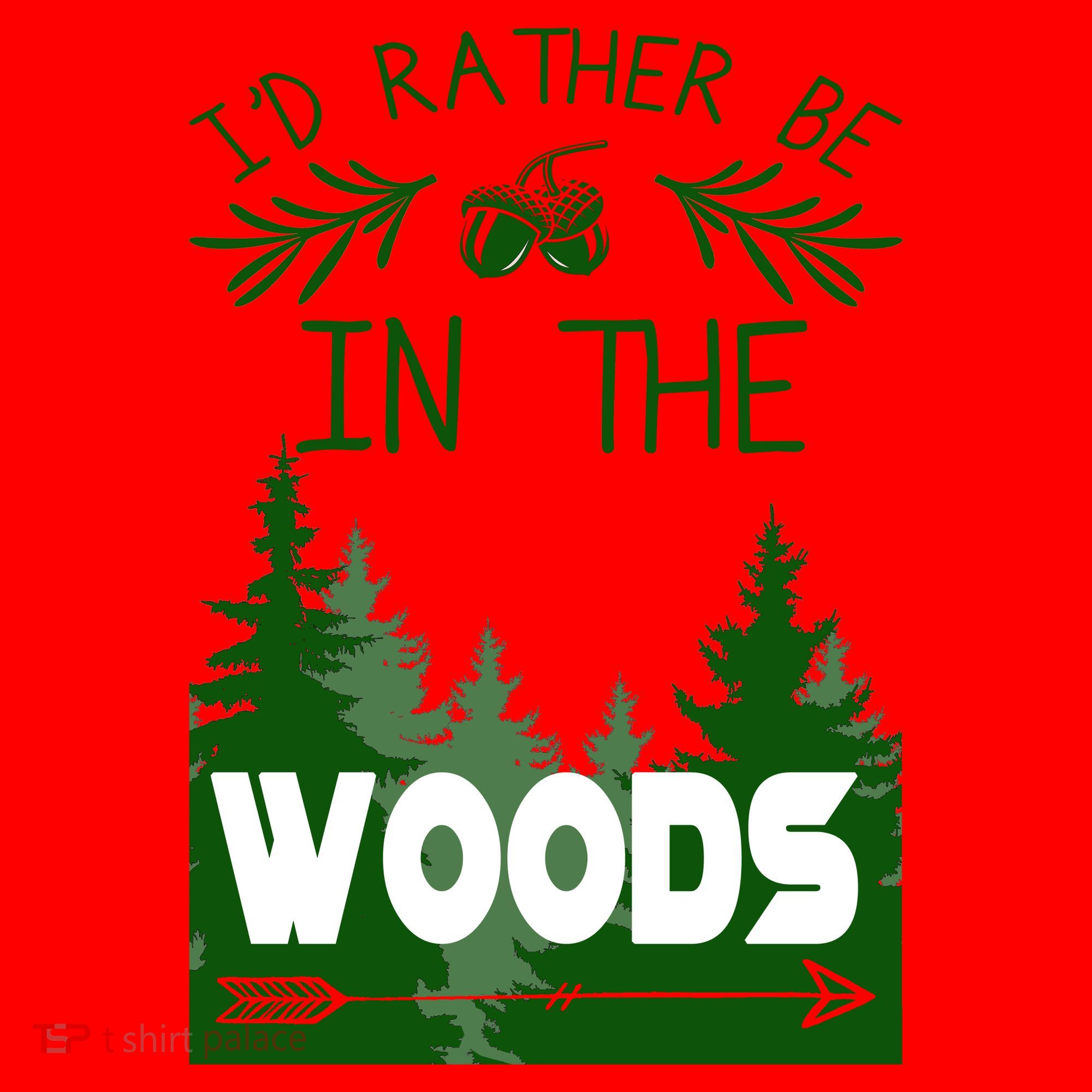I'd Rather Be In The Woods Funny Hiking Santa Hat