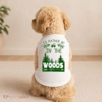 I'd Rather Be In The Woods Funny Hiking Doggie Tank thumb 2