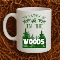 I'd Rather Be In The Woods Funny Hiking Coffee Mug thumb 2