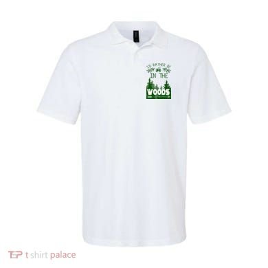 I'd Rather Be In The Woods Funny Hiking Polo