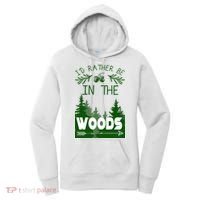 I'd Rather Be In The Woods Funny Hiking Women's Hoodie thumb 0