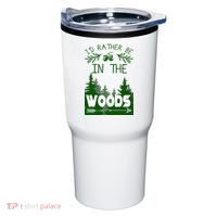 I'd Rather Be In The Woods Funny Hiking Tumbler thumb 0