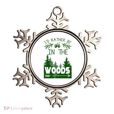 I'd Rather Be In The Woods Funny Hiking Ornament