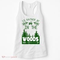 I'd Rather Be In The Woods Funny Hiking Women's Tank Top thumb 0