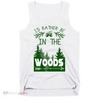 I'd Rather Be In The Woods Funny Hiking Tank Top thumb 0