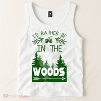 I'd Rather Be In The Woods Funny Hiking Tank Top thumb 2