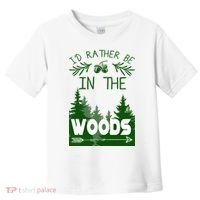 I'd Rather Be In The Woods Funny Hiking Toddler T-Shirt thumb 0