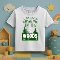 I'd Rather Be In The Woods Funny Hiking Toddler T-Shirt thumb 3