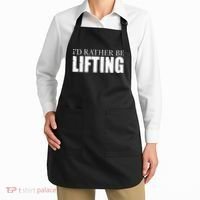 I'd Rather Be Lifting Funny Workout Gym Apron thumb 2