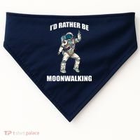I'd Rather Be Moonwalking  USA-Made Doggie Bandana thumb 0