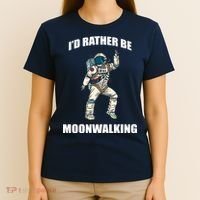 I'd Rather Be Moonwalking  T-Shirt thumb 4