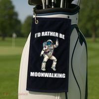 I'd Rather Be Moonwalking  Golf Towel thumb 2