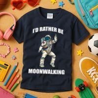 I'd Rather Be Moonwalking  Kids T-Shirt thumb 3