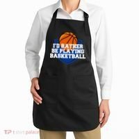 I'd Rather Be Playing Basketball Apron thumb 2