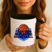 I'd Rather Be Playing Basketball Coffee Mug thumb 3