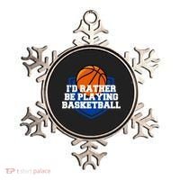 I'd Rather Be Playing Basketball Ornament thumb 0