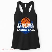 I'd Rather Be Playing Basketball Women's Tank Top thumb 0