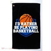 I'd Rather Be Playing Basketball Golf Towel thumb 0
