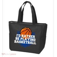 I'd Rather Be Playing Basketball Tote Bag thumb 3
