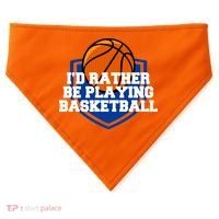I'd Rather Be Playing Basketball USA-Made Doggie Bandana thumb 0