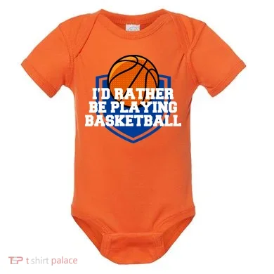 I'd Rather Be Playing Basketball Baby Bodysuit
