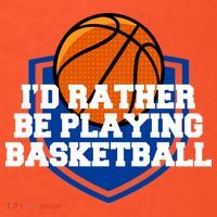 I'd Rather Be Playing Basketball Kids Hoodie thumb 2